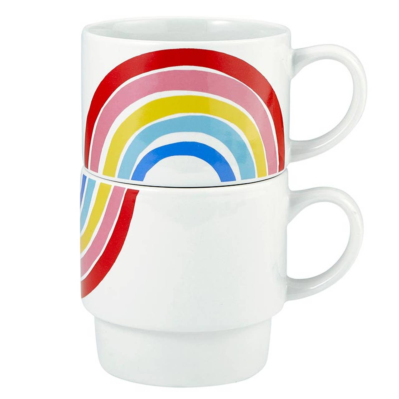 Stacking Mugs Set-Rainbows Set of 2 - Little Color Company
