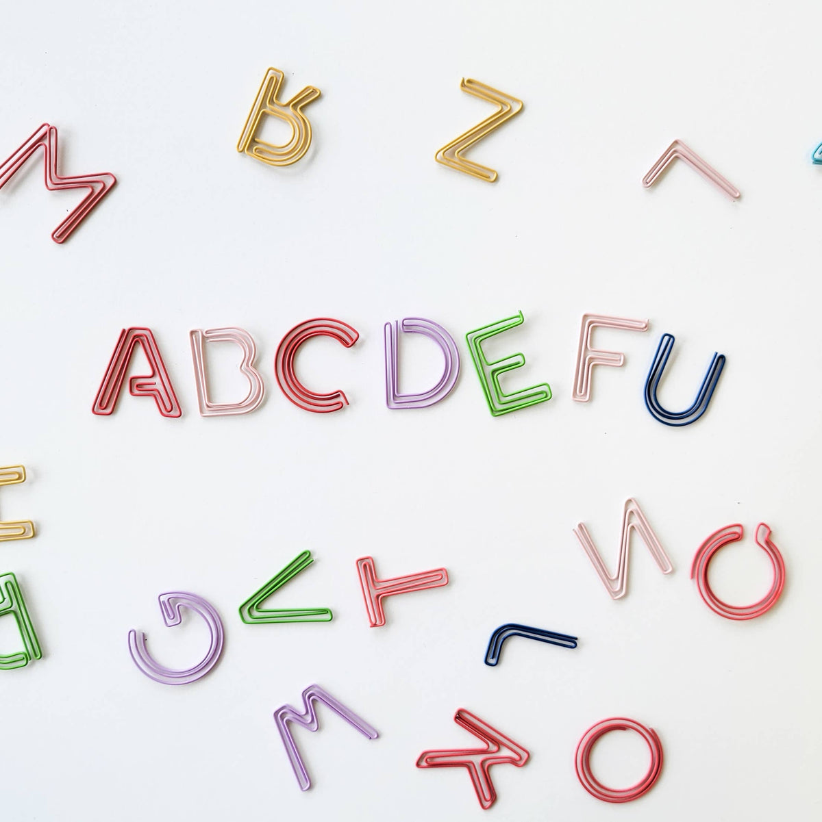 Colorful Alphabet Paper Clips