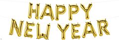 16&quot; Happy New Year Balloon Garland Kit- Gold