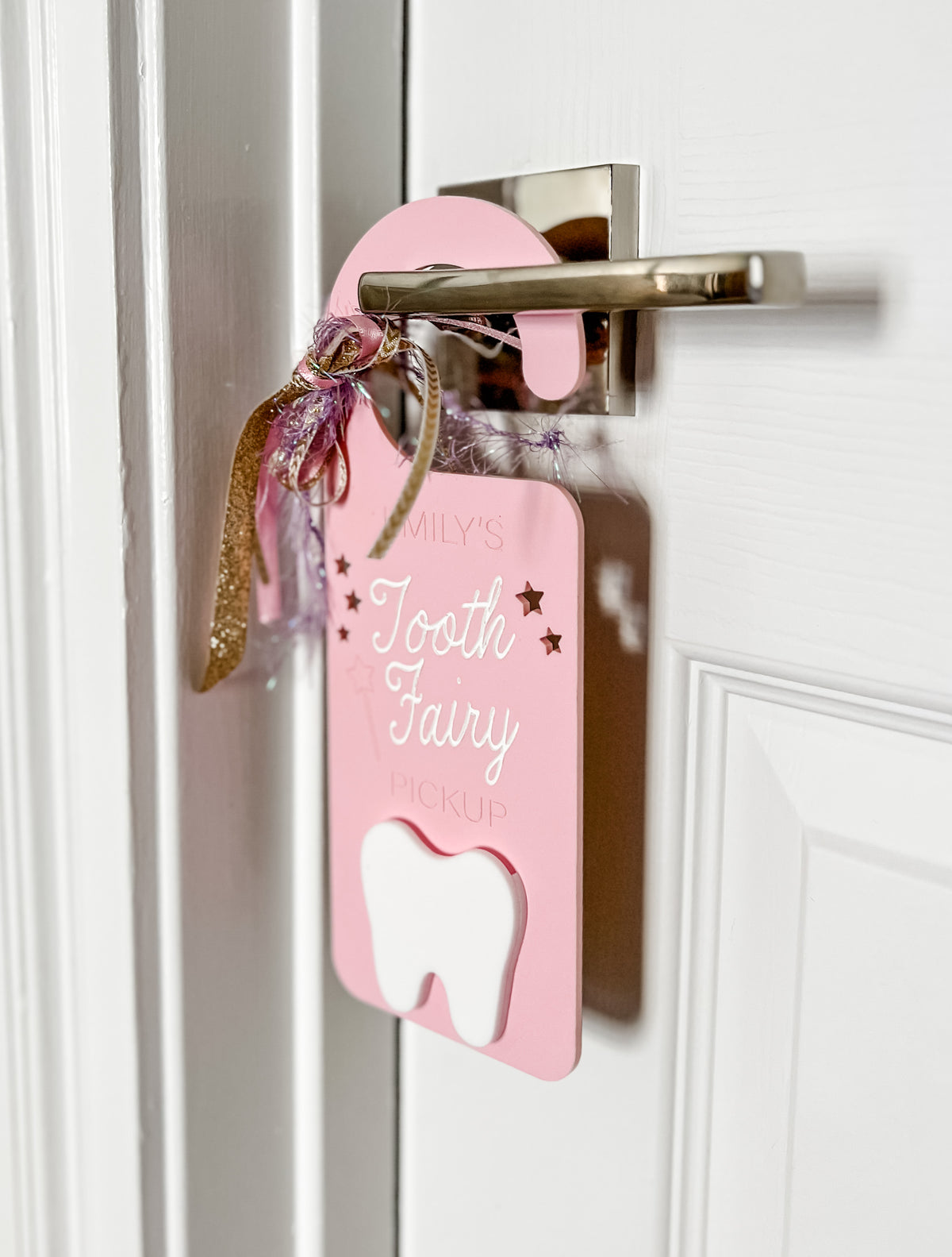 Tooth Fairy Pickup Door Hanger- Personalized