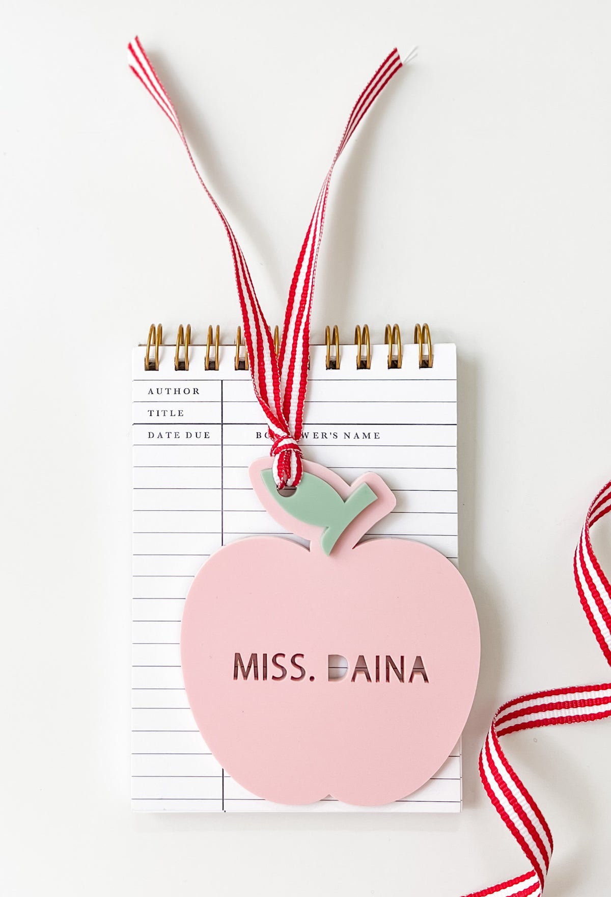 Personalized Acrylic Apple Tag
