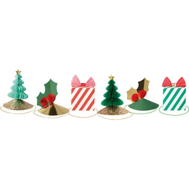 Mixed Christmas Party Hats (Set of 6)