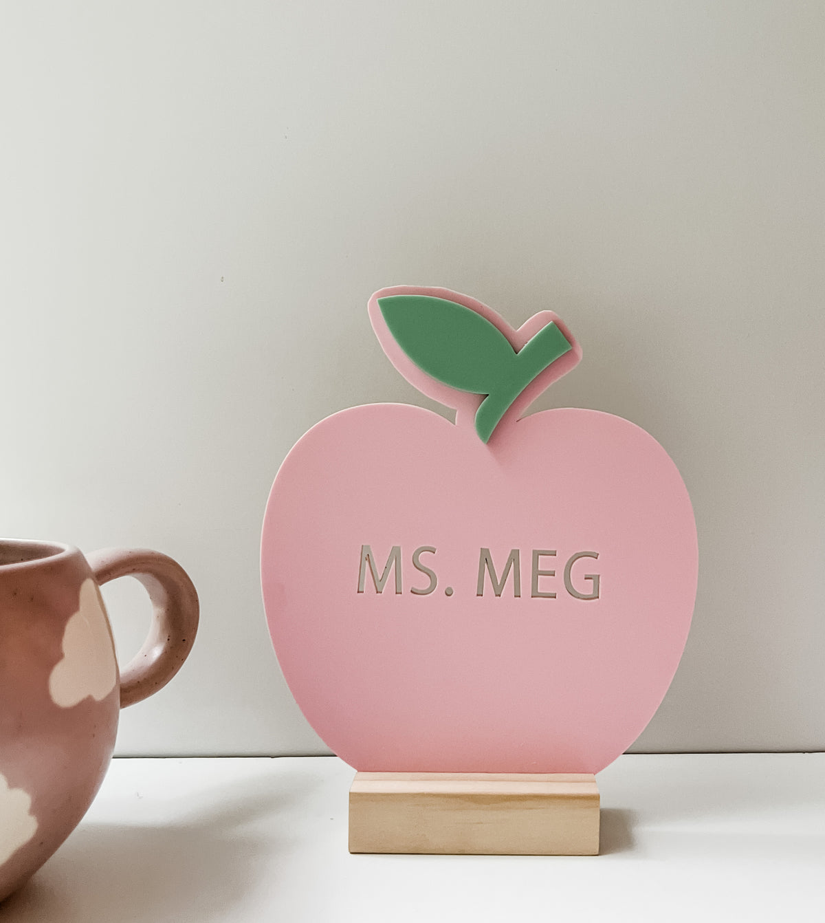 Personalized Apple Desk Sign