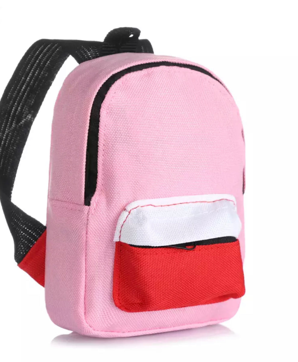 Doll/Stuffie Backpack Pink/Red