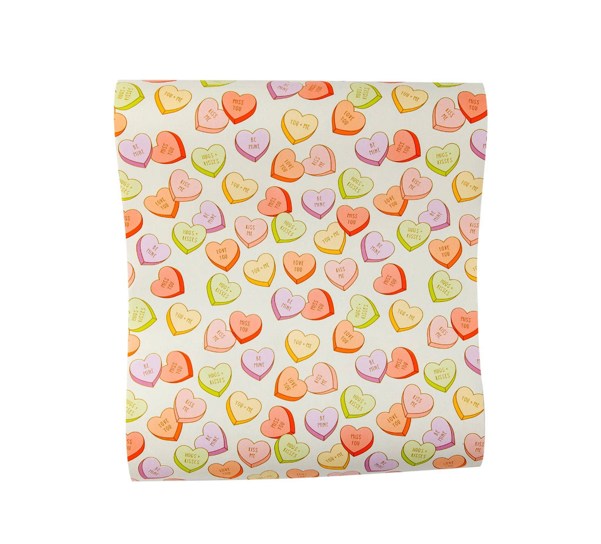 Conversation Hearts Paper Table Runner