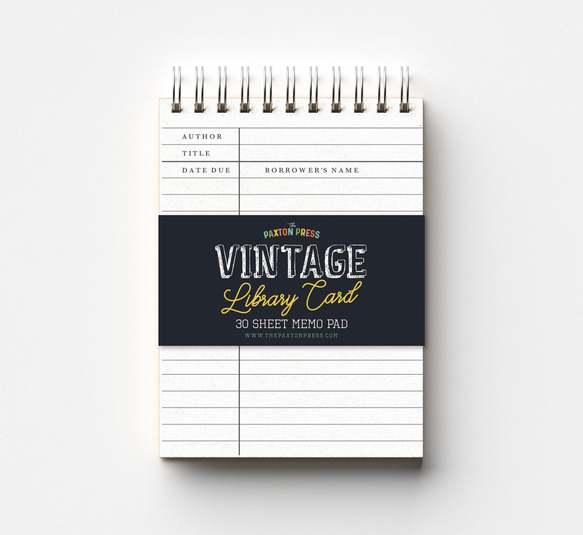 Vintage Library Card Jotter Mini Notebook