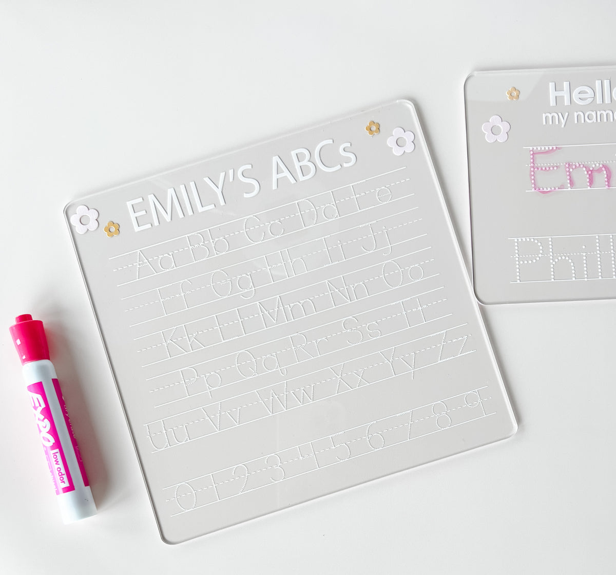 Personalized Alphabet Tracing Board