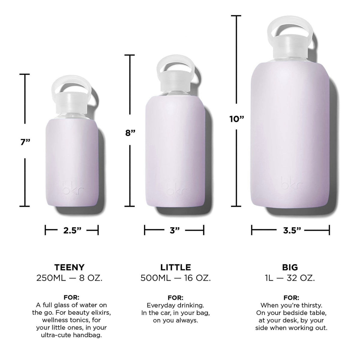 PEPPER Glass/Silicone Water Bottle 250 ML