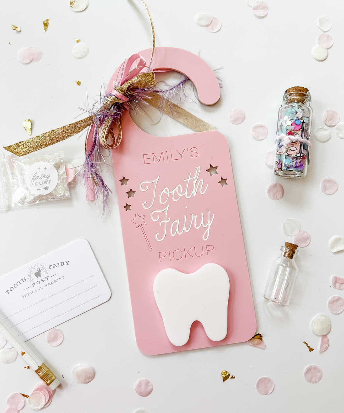 Tooth Fairy Pickup Door Hanger- Personalized