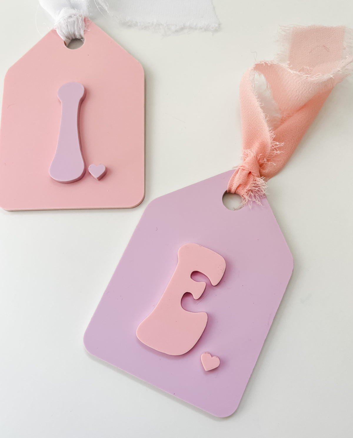 Personalized Acrylic Initial Tag