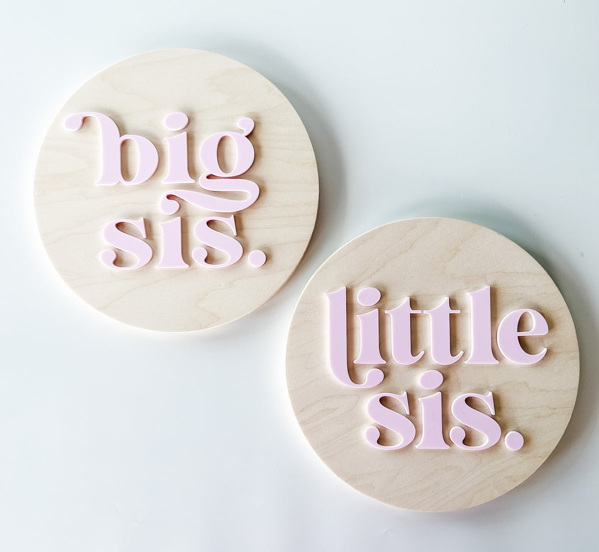 Big Sis or Little Sis Wooden Sign- 8”
